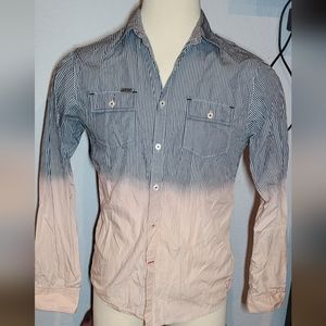 Guess Shirt Gray Long Sleeve 100% Cotton Size M.